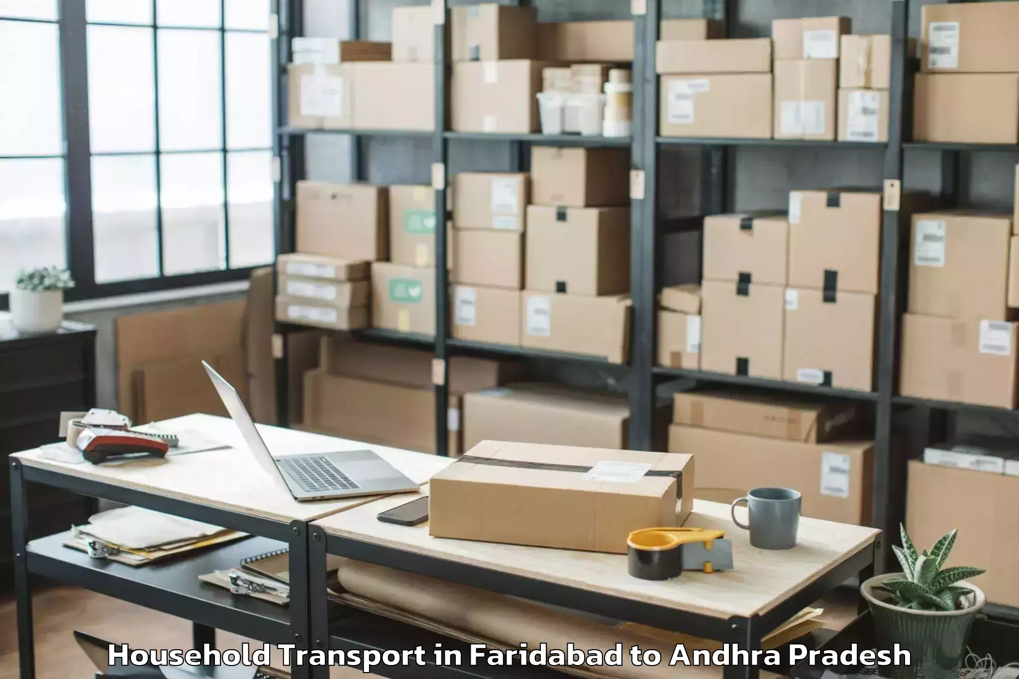 Top Faridabad to Seethanagaram Household Transport Available